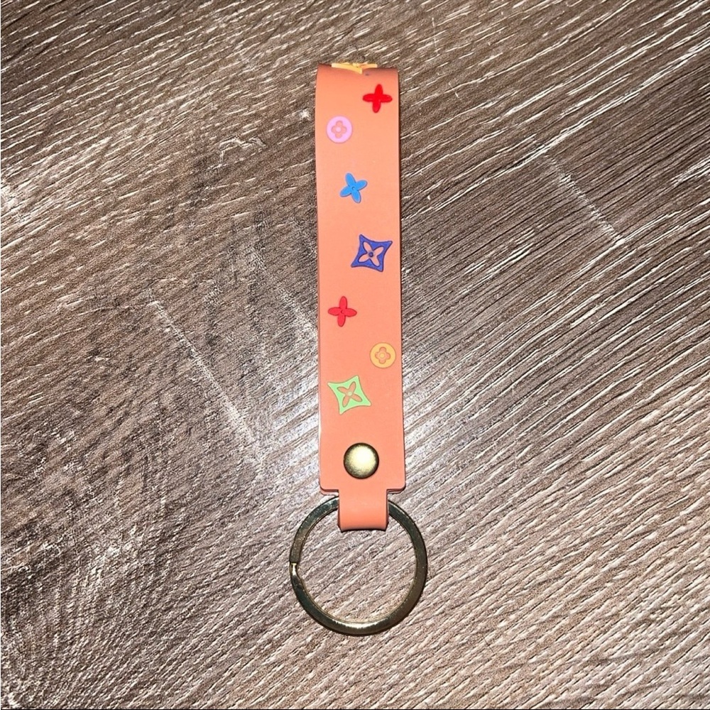 Brown Colorful Fashion Inspired Wristlet Keychain BRAND NEW